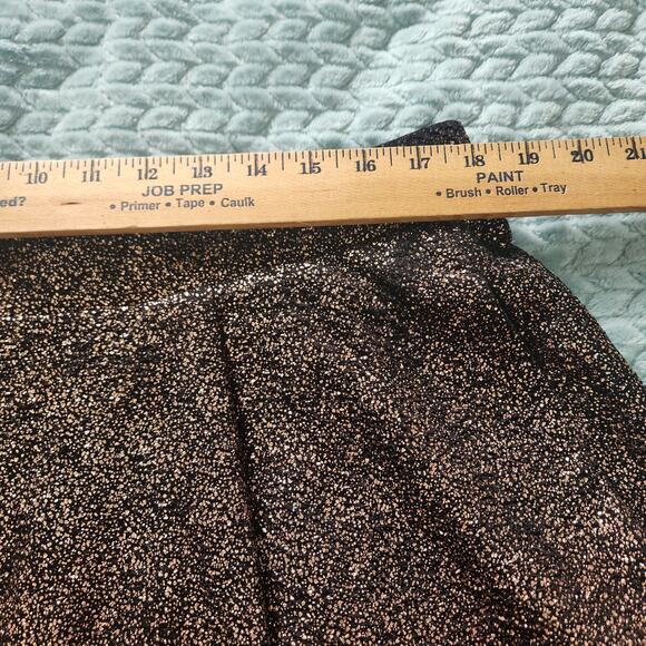 Torrid Metallic Gold Black Skater Mini Skirt Size 2X Pockets - Picture 4 of 10